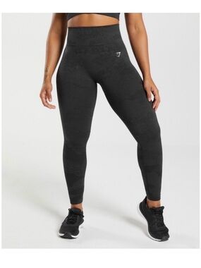 Charcoal textured Seamless High-Waist Leggings